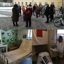 HPKY:n kävelykierroksen aikana sukelsimme oppaan johdolla Lapinlahden sairaalan monipuoliseen historiaan.